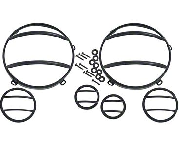 Kentrol 07-18 Jeep Wrangler JK Headlight/Marker Cover Set 6 Pieces - 50013