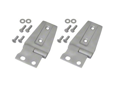 Kentrol 07-18 Jeep Wrangler JK Hood Hinge Pair Bare Grey - 40572