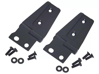 Kentrol 07-18 Jeep Wrangler JK Hood Hinge Pair - Textured - 80572
