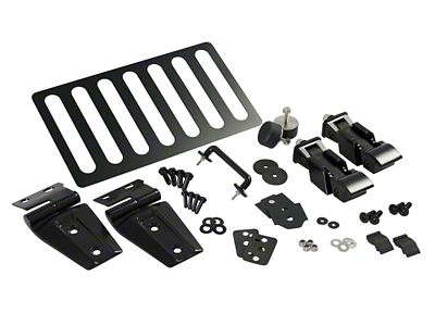 Kentrol 07-18 Jeep Wrangler JK Hood Kit - Powdercoat Black - 50588