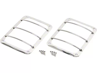 Kentrol 07-18 Jeep Wrangler JK Taillight Guard Pair - Polished - 30582