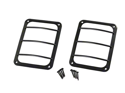 Kentrol 07-18 Jeep Wrangler JK Taillight Guard Pair - Powdercoat - 50582