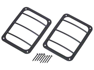 Kentrol 07-18 Jeep Wrangler JK Taillight Guard Pair - Textured - 80582