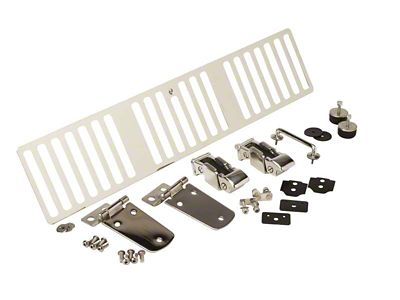 Kentrol 1997 Jeep Wrangler TJ Hood Kit - Polished Silver - 30505