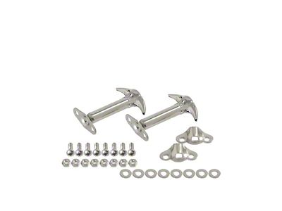 Kentrol 55-95 Jeep CJ/Wrangler YJ Hood Catch Pair - Polished - 30401