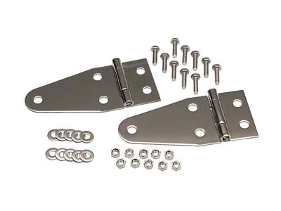 Kentrol 55-95 Jeep CJ/Wrangler YJ Hood Hinge Pair - Polished - 30402