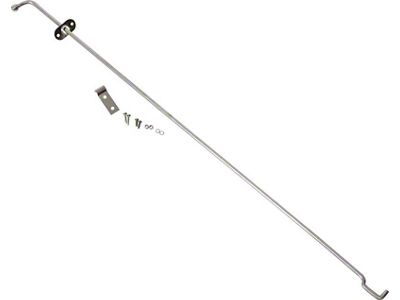 Kentrol 72-86 Jeep CJ Hood Prop Rod - Polished Silver - 30523