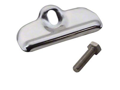 Kentrol 76-86 Jeep CJ Battery Tray Clamp - Polished Silver - 30499