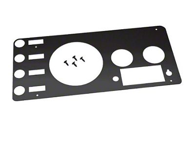 Kentrol 76-86 Jeep CJ Gauge Cover - Powdercoat Black - 50412