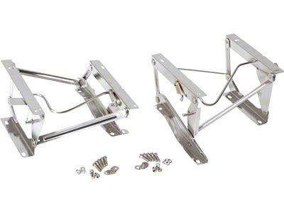 Kentrol 76-90 Jeep CJ/Wrangler YJ Seat Pedestals Pair - Polished - 30552