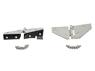Kentrol 76-95 Jeep CJ/Wrangler YJ Windshield Hinge No Mirror Holes - 30427