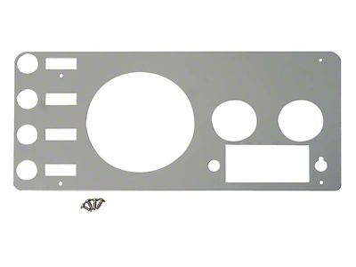 Kentrol 77-86 Jeep CJ Gauge Cover - Polished Silver - 30412