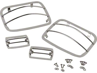 Kentrol 87-95 Jeep Wrangler YJ Light Guard Set 4 Pieces - 30558