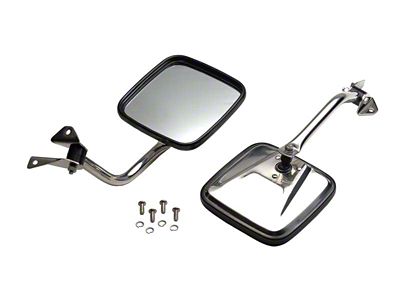 Kentrol 87-95 Jeep Wrangler YJ Mirror Kit Pair- Polished Silver - 30445