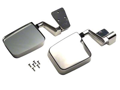 Kentrol 88-06 Jeep Wrangler YJ/TJ Mirror Kit Pair - Polished - 30475