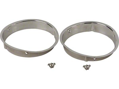 Kentrol 97-06 Jeep Wrangler TJ Headlight Bezels Pair - Polished - 30543