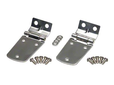 Kentrol 97-06 Jeep Wrangler TJ Hood Hinge Pair - Polished - 30476
