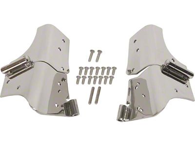 Kentrol 97-06 Jeep Wrangler TJ Windshield Hinge Pair - Polished - 30477