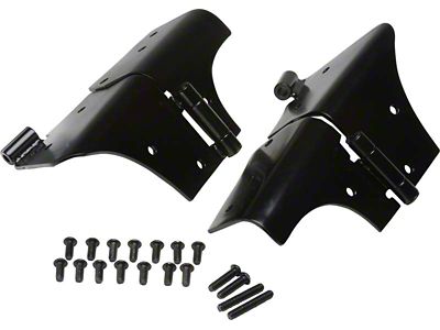 Kentrol 97-06 Jeep Wrangler TJ Windshield Hinge Pair- Powdercoat Black - 50477