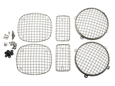 Kentrol 97-06 Jeep Wrangler TJ Wire Mesh Guard Set 6 - 30488