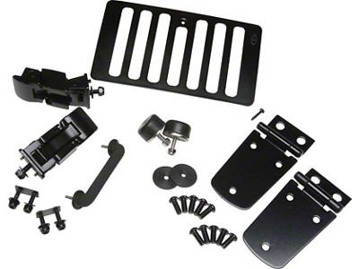 Kentrol 98-06 Jeep Wrangler TJ Hood Kit - Powdercoat Black - 50504