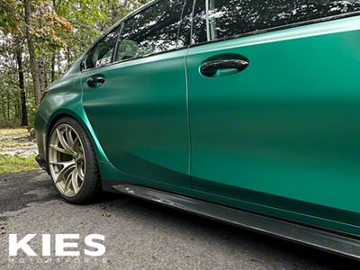 Kies Motorsports 2020-2025 M3 / M4 G80 / G82 / G83 Performance Inspired Dry Carbon Fiber Side Skirt Extensions