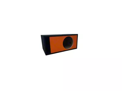 King Boxes 15-Inch Single SPL Front Ported Subwoofer Box; Orange Leather Finish (Universal; Some Adaptation May Be Required)