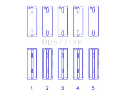 King Engine Bearings G4KF Size 0.25 Main Bearing Set - MB5771XP0.25