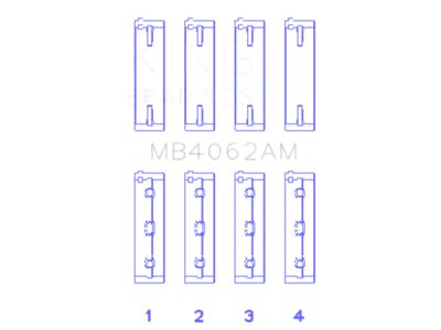 King Engine Bearings C32A1/C32A6/C35A1 Crankshaft Main Bearing Set Set - MB4062AM