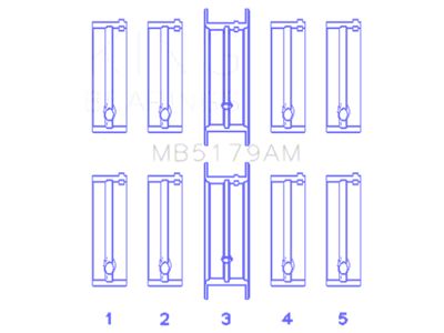 King Engine Bearings Main Bearing Set - MB5179AM