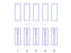 King Engine Bearings 1ZZ-FE Size STD Main Bearing Set - MB5287AM