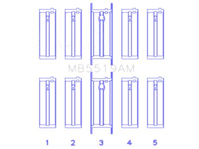 King Engine Bearings Main Bearing Set - MB5519AM0.25