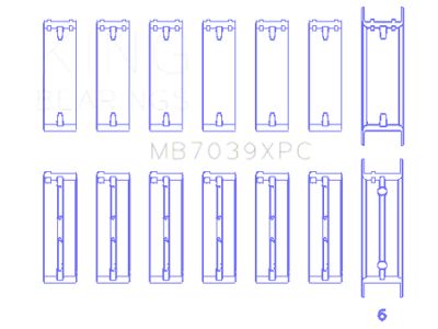 King Engine Bearings BMW M20/M50 2.0L/2.5L/2.7L Crankshaft Main Bearings Set Size .026 - MB7039XPC.026