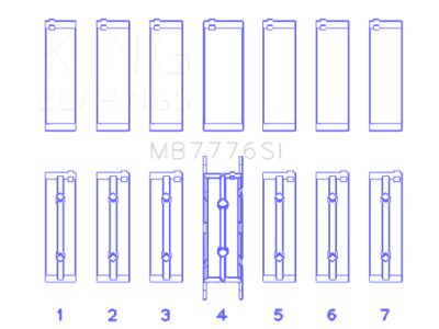 King Engine Bearings N55B30A/N53B30A/N52B30A Size STD Main Bearing Set - MB7776SI