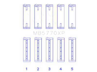 King Engine Bearings VK45DD/E/ VK50VE/ Vk56DE/VD Size 0.26 Main Bearing Set - MB5770XP.026