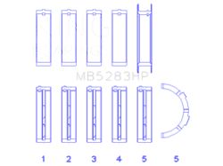 King Engine Bearings Performance Main Bearing Set - Size Standard - MB5283HP
