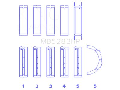 King Engine Bearings Performance Main Bearing Set - Size Standard - MB5283HP