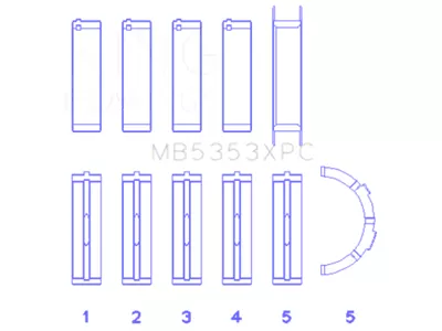 King Engine Bearings 281 4.6L SOHC 16v Performance Main Bearing Set - MB5353XPC