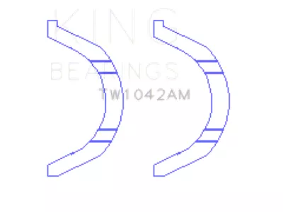 King Engine Bearings VR38DETT/VQ35AHR/VQ37HR Thrust Washer Set - TW1042AM