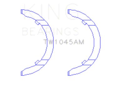 King Engine Bearings 1798 Audi CDAA/CDHA/CDHB/CDAB Thrust Washer Set - TW1045AM