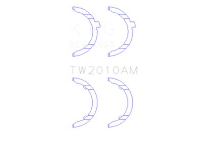 King Engine Bearings Volkswagen JR 1.6L td Thrust Washer Set - TW2010AM