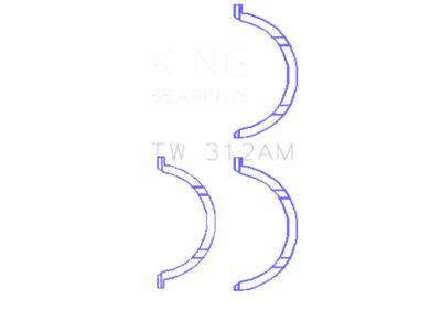 King Engine Bearings V8 6.6L Turbo Diesel 2001-09 Thrust Washer Set - TW312AM