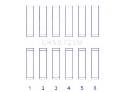 King Engine Bearings 1GR-FE Size STD Connecting Rod Bearing Set - CR6872SM