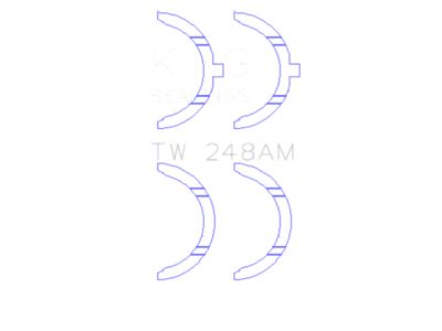King Engine Bearings 3E/3EE/5EFE Thrust Washer Set - TW248AM