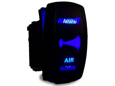 Kleinn Air Horn Rocker Switch; Blue Light (Universal; Some Adaptation May Be Required)