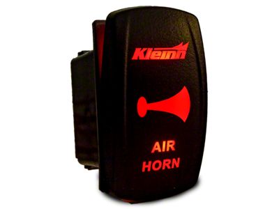 Kleinn Air Horn Rocker Switch; Red Light (Universal; Some Adaptation May Be Required)