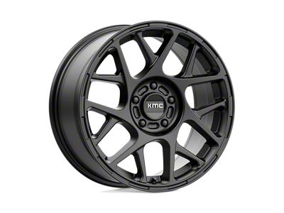 KMC Bully Satin Black Wheel; 17x8; 38mm Offset
