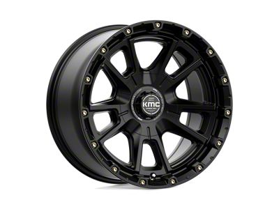 KMC Sync Satin Black Wheel; 17x9; 0mm Offset; 6x135/6x139.7mm Bolt Pattern; 106.10mm Hub Bore