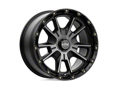 KMC Sync Satin Black with Gray Tint Wheel; 17x9; 18mm Offset; 6x135/6x139.7mm Bolt Pattern; 106.10mm Hub Bore