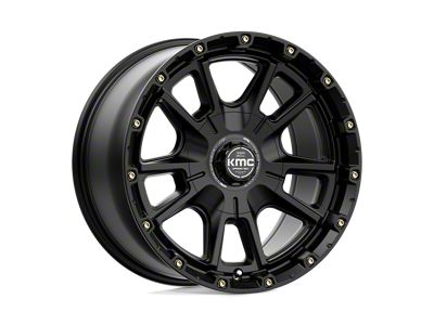 KMC Sync Satin Black Wheel; 17x9; 18mm Offset; 6x135/6x139.7mm Bolt Pattern; 106.10mm Hub Bore